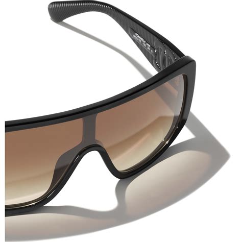 Sunglasses: Shield Sunglasses, acetate Black — Fashion.